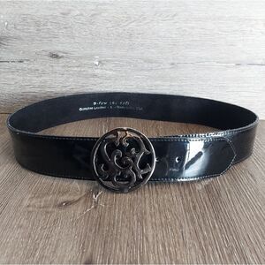 B-Low The Belt Black Patent Lether Belt- - Large